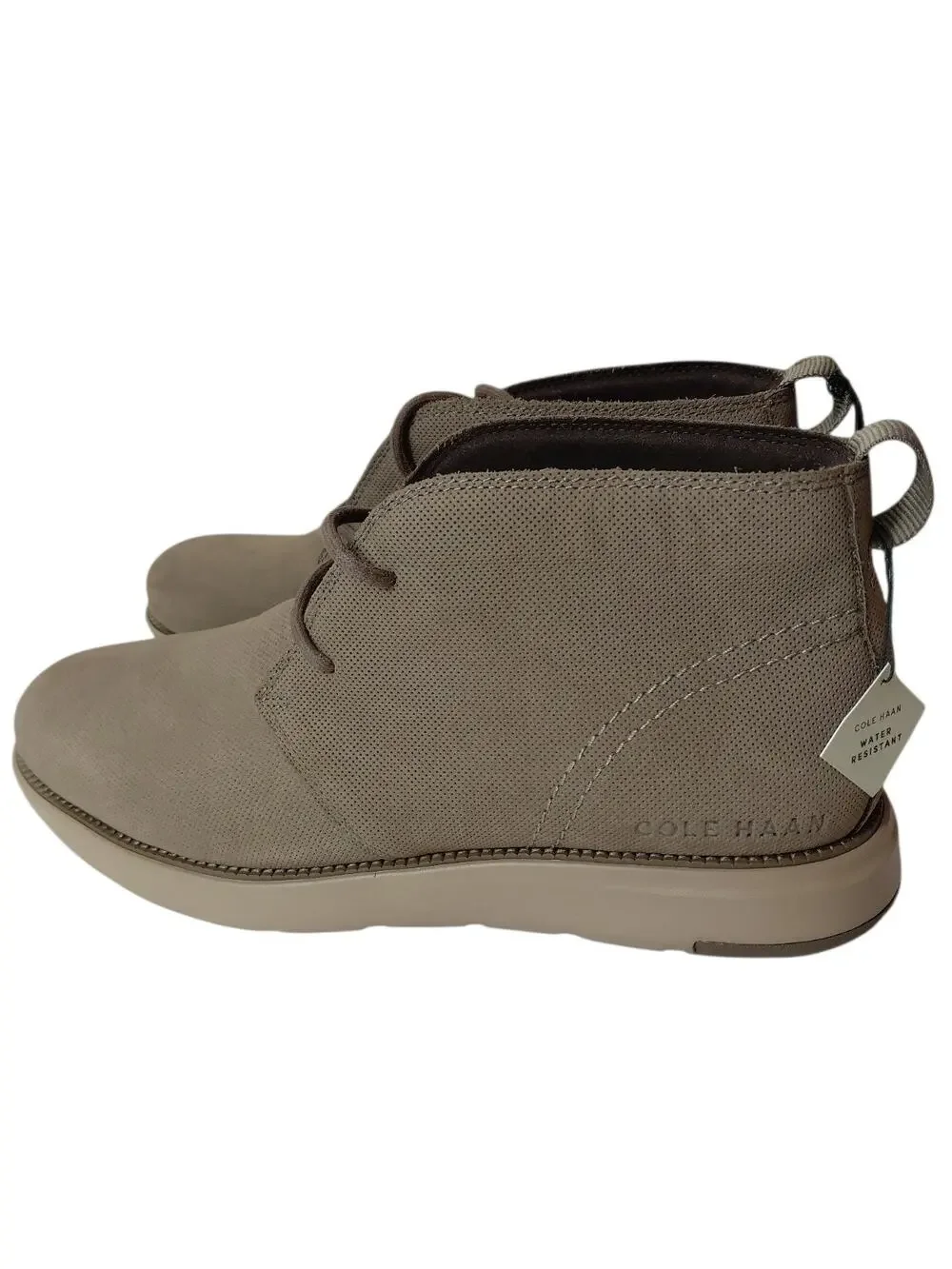 Cole Haan Men's Sz 13W Grand Atlantic Chukka Morel Nubuck Micro Perf Dune WR